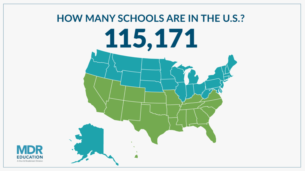 How many schools are in the U.S.?